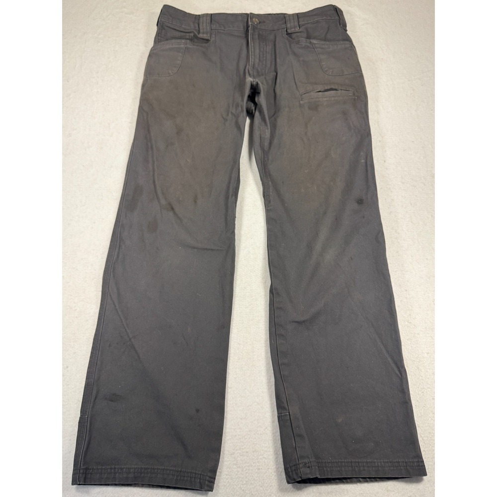 Noble Outfitters Carpenter Pants Mens 32x30 Gray Canvas Straight Leg Workwear